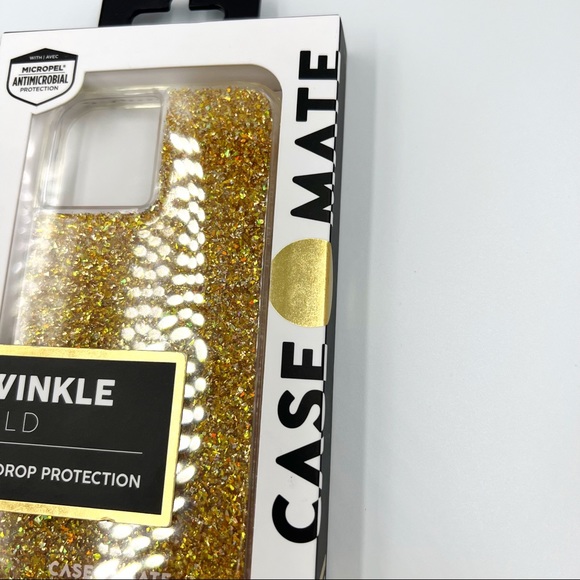 New Case-Mate Apple iPhone 12 / iPhone 12 Pro Twinkle Gold Phone Case - Picture 3 of 7